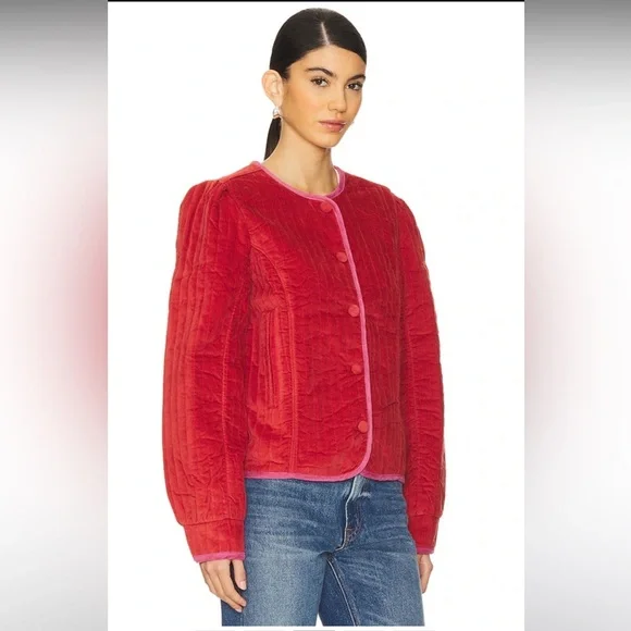 Free People NWOT Natalia Jacket in Sweet Heart Size Medium - Picture 3 of 9